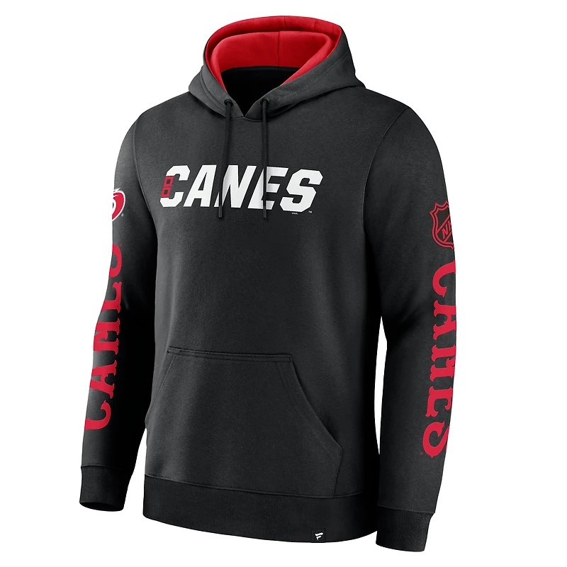 Sweat à capuche en polaire Big City Legacy pour homme Fanatics Black Carolina Hurricanes