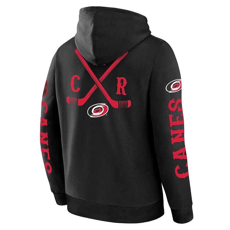 Sweat à capuche en polaire Big City Legacy pour homme Fanatics Black Carolina Hurricanes