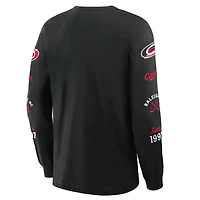 T-shirt à manches longues Fanatics pour hommes, noir, Carolina Hurricanes, Boxed Legacy