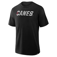 T-shirt Fanatics noir pour homme avec logo vieilli des Hurricanes de la Caroline