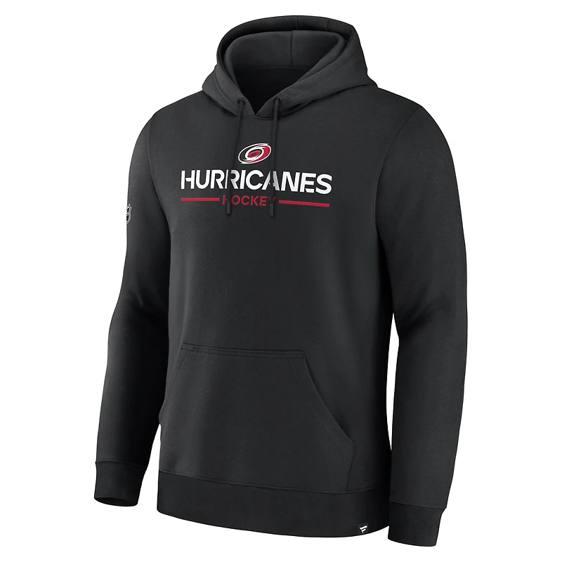 Men's Fanatics Black Carolina Hurricanes Primary Fleece Pullover Hoodie