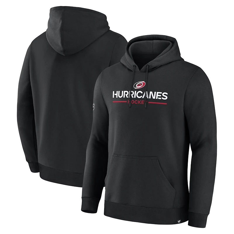 Men's Fanatics Black Carolina Hurricanes Primary Fleece Pullover Hoodie