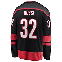 Men's Fanatics Brandon Bussi Black Carolina Hurricanes Home Breakaway Jersey