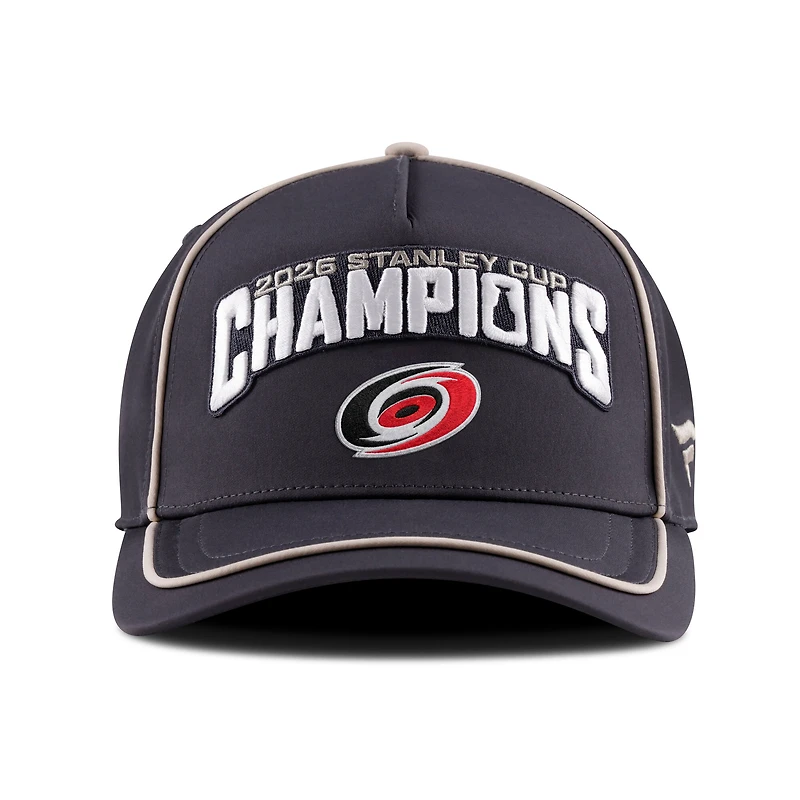 Men's Fanatics  Charcoal Carolina Hurricanes 2026 Stanley Cup Champions Locker Room Structured Adjustable Hat