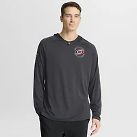 Men's Fanatics Charcoal Carolina Hurricanes Authentic Pro Rink Raglan Hoodie