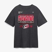 Men's Fanatics  Heather Charcoal Carolina Hurricanes 2026 NHL Eastern Conference Champions Big & Tall Locker Room T-Shirt
