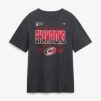 Men's Fanatics  Heather Charcoal Carolina Hurricanes 2026 NHL Eastern Conference Champions Locker Room T-Shirt