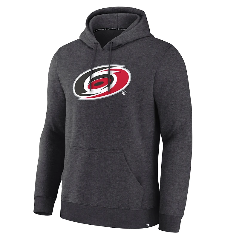 Sweat à capuche essentiel Fanatics Heather Charcoal Carolina Hurricanes pour homme