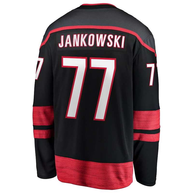 Men's Fanatics Mark Jankowski Black Carolina Hurricanes Home Breakaway Jersey