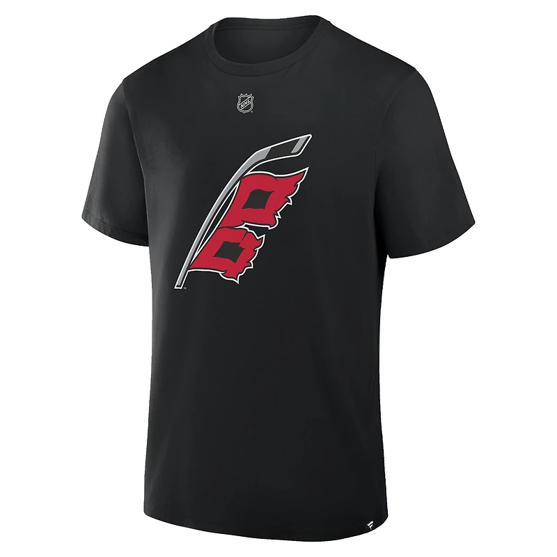 T-shirt authentique noir avec nom et numéro Stack des Hurricanes de la Caroline Nikolaj Ehlers pour hommes Fanatics
