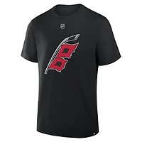 T-shirt authentique noir avec nom et numéro Stack des Hurricanes de la Caroline Nikolaj Ehlers pour hommes Fanatics