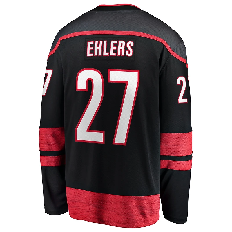Men's Fanatics Nikolaj Ehlers Black Carolina Hurricanes Home Breakaway Jersey