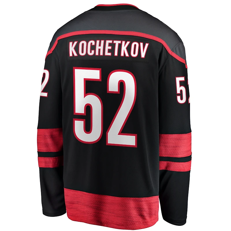 Men's Fanatics Pyotr Kochetkov Black Carolina Hurricanes Home Premier Breakaway Player Jersey