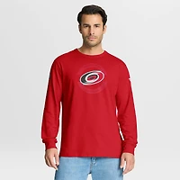 Men's Fanatics Red Carolina Hurricanes Authentic Pro Property Of Practice Long Sleeve T-Shirt