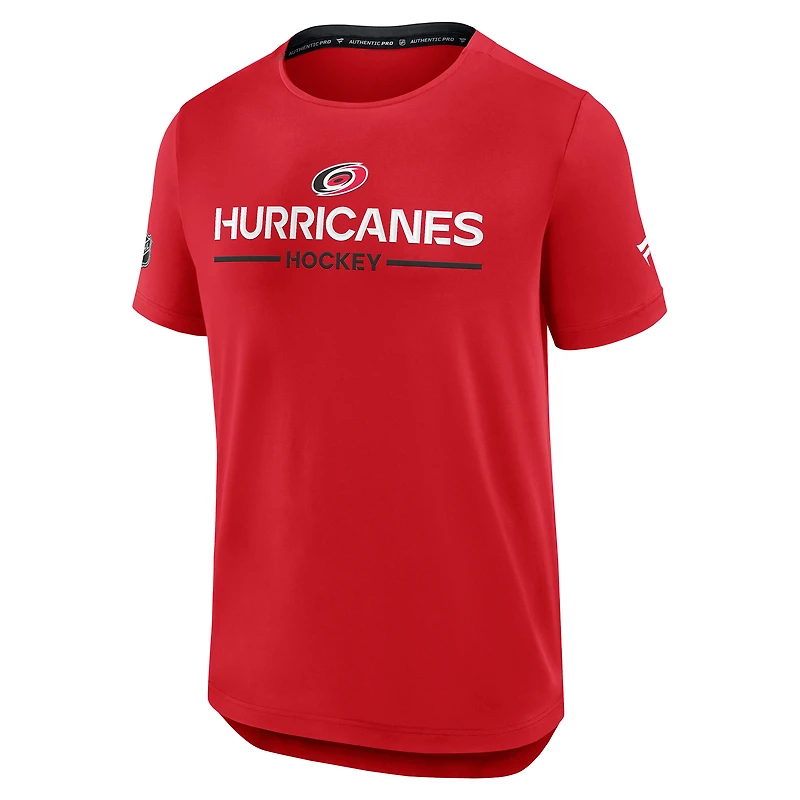Men's Fanatics Red Carolina Hurricanes Authentic Pro Rink Tech T-Shirt