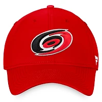 Casquette flexible avec logo principal Fanatics Red Carolina Hurricanes pour hommes