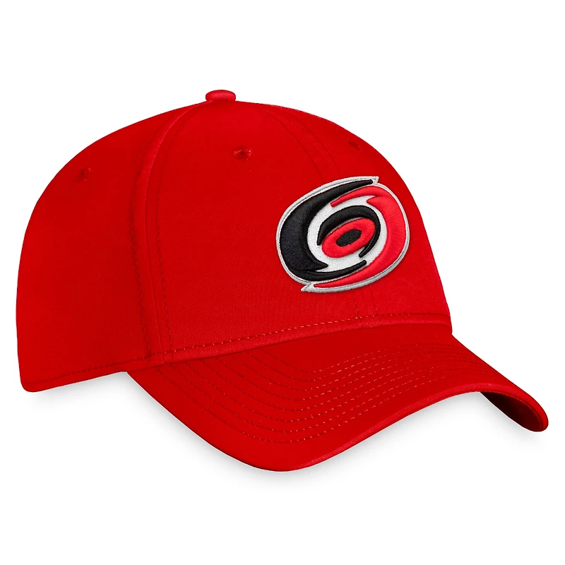 Casquette flexible avec logo principal Fanatics Red Carolina Hurricanes pour hommes