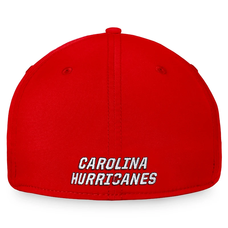 Casquette flexible avec logo principal Fanatics Red Carolina Hurricanes pour hommes