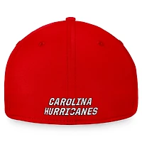 Casquette flexible avec logo principal Fanatics Red Carolina Hurricanes pour hommes