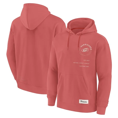 Men's Fanatics Red Carolina Hurricanes Future Ground Info Pullover Hoodie