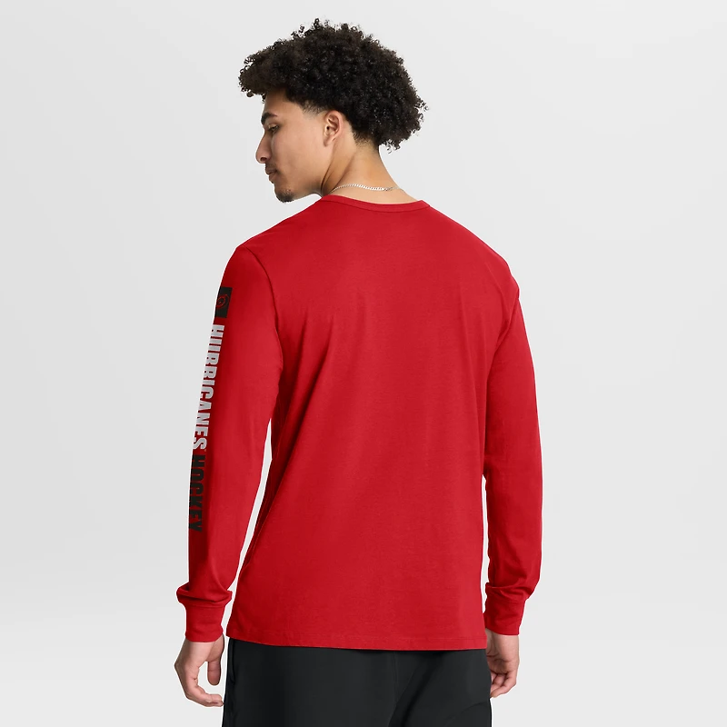T-shirt à manches longues Fanatics rouge pour homme