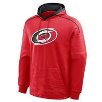 Men's Fanatics Red Carolina Hurricanes Goaltender Defender Raglan Pullover Hoodie