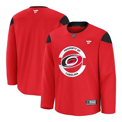 Maillot d'entraînement Fanatics Red Carolina Hurricanes pour hommes