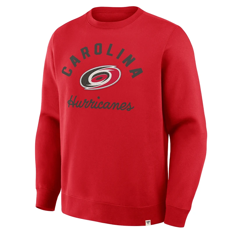 Men's Fanatics Red Carolina Hurricanes Stickler Sweatshirt