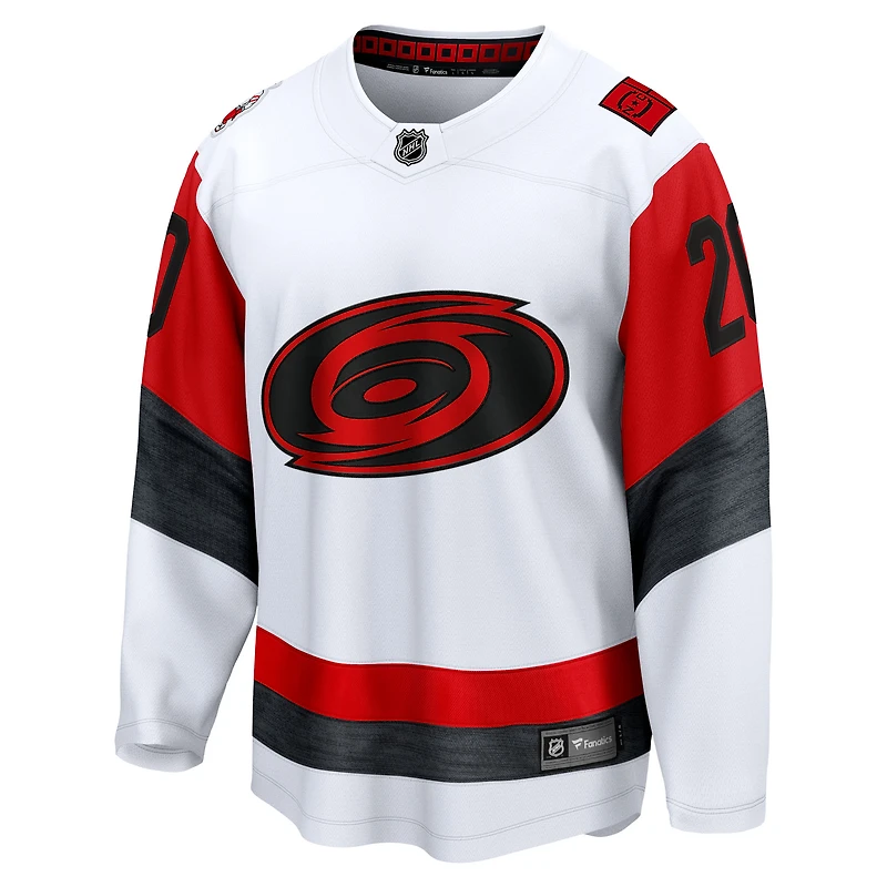 Men's Fanatics Sebastian Aho White Carolina Hurricanes Away Breakaway Jersey