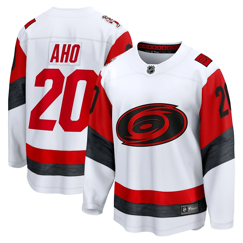 Maillot Sebastian Aho blanc pour homme, équipe des Hurricanes de la Caroline, Breakaway