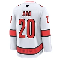 Maillot extérieur Premium blanc Carolina Hurricanes Fanatics Sebastian Aho pour homme