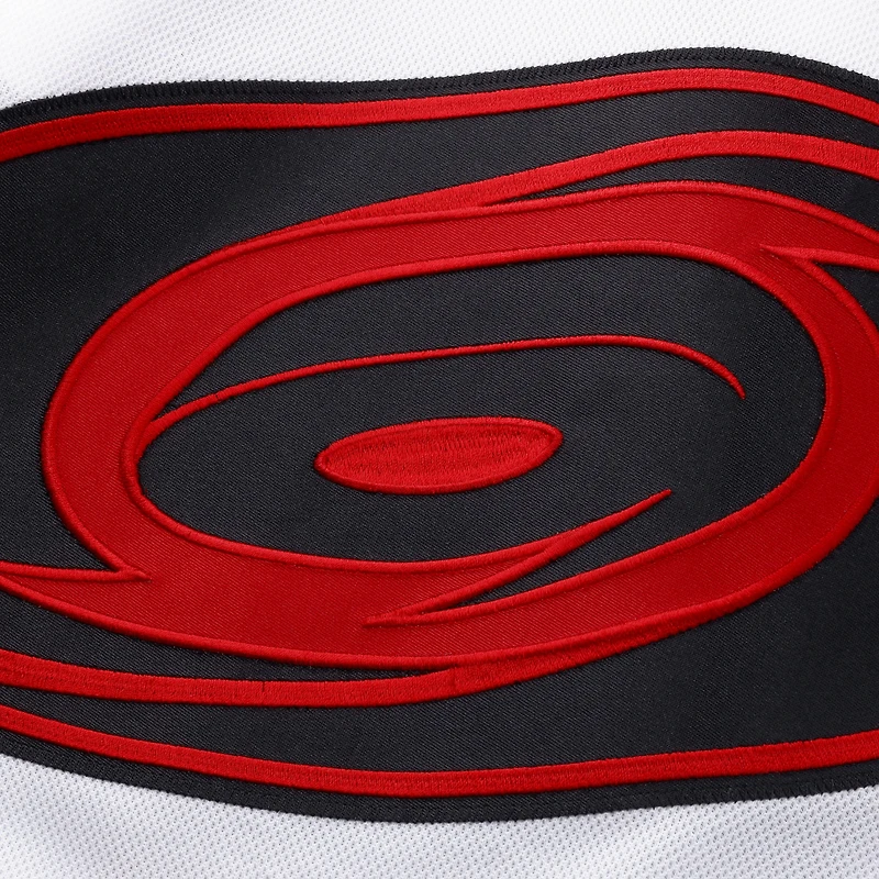 Maillot extérieur premium blanc Fanatics Sebastian Aho pour homme des Hurricanes de la Caroline