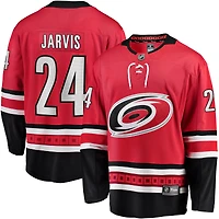 Maillot de joueur échappé alternatif des Hurricanes la Caroline Fanatics Seth Jarvis pour hommes, rouge