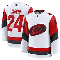 Maillot extérieur premium blanc Fanatics Seth Jarvis des Hurricanes de la Caroline pour homme