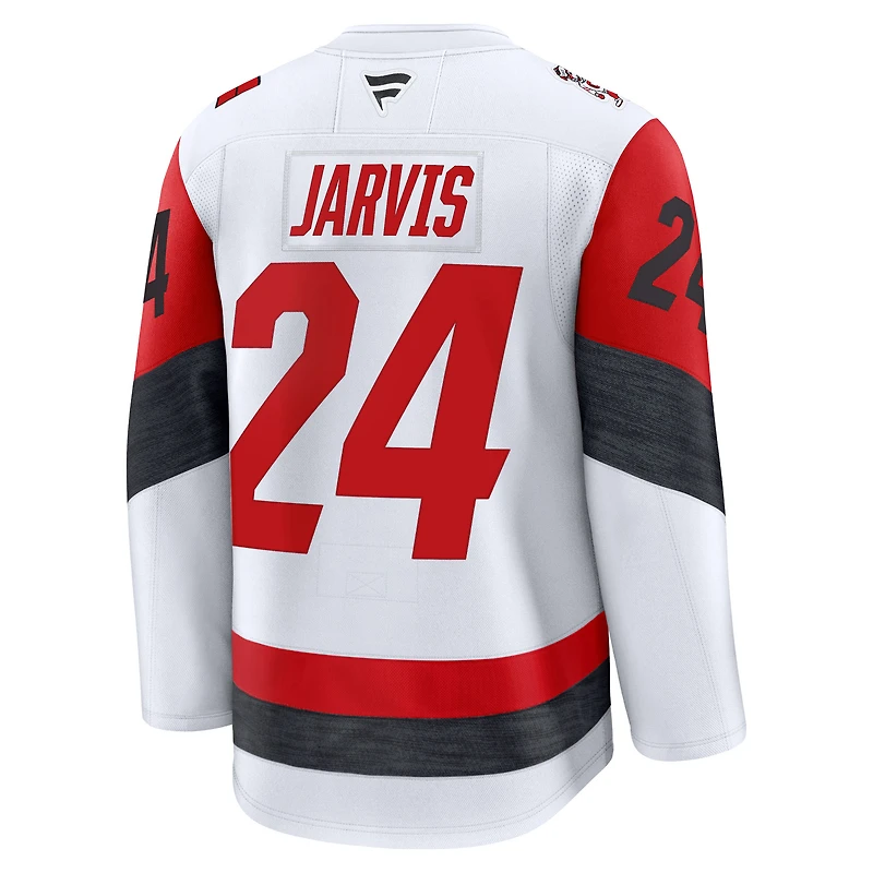 Men's Fanatics Seth Jarvis White Carolina Hurricanes Away Premium Jersey