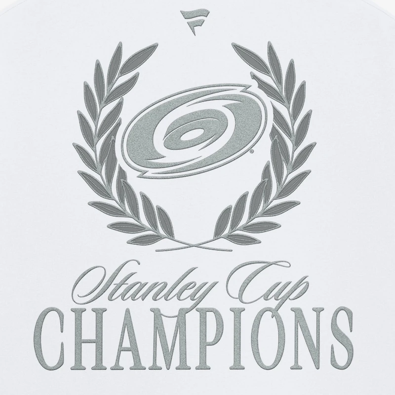 T-shirt Fanatics blanc pour homme, Carolina Hurricanes, champions de la Coupe Stanley 2026, USA 250, poids lourd