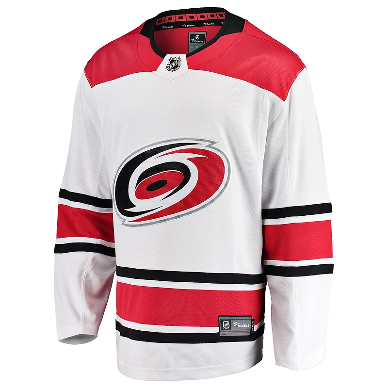 Hommes Fanatics Branded White Carolina Hurricanes Breakaway Away - Maillot vierge