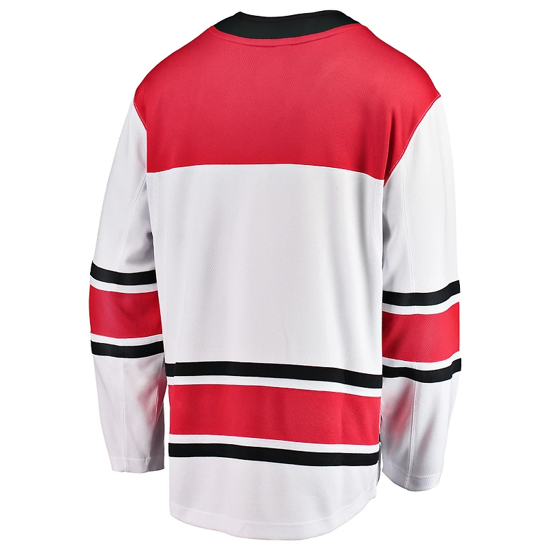 Hommes Fanatics Branded White Carolina Hurricanes Breakaway Away - Maillot vierge