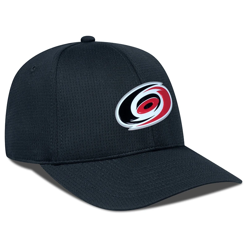 Casquette ajustable structurée Zephyr Insignia Core pour homme de Levelwear Black Carolina Hurricanes