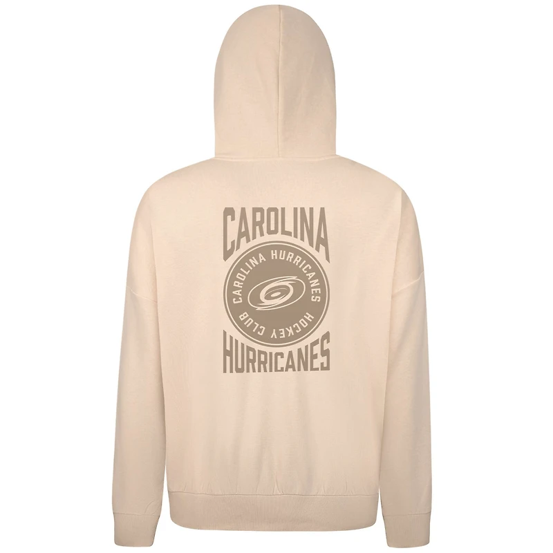 Sweat à capuche imprimé Carolina Hurricanes pour homme de Levelwear Cream Contact Stamp