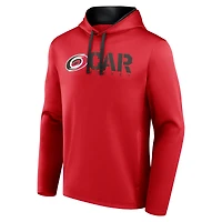 Sweat à capuche rouge athlétique avec logo pour homme des Hurricanes de la Caroline