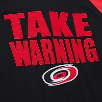T-shirt à manches longues raglan légendaire noir/rouge Carolina Hurricanes de Mitchell & Ness pour homme