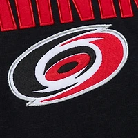 T-shirt à manches longues raglan légendaire noir/rouge Carolina Hurricanes de Mitchell & Ness pour homme