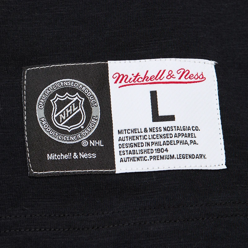 T-shirt à manches longues raglan légendaire noir/rouge Carolina Hurricanes de Mitchell & Ness pour homme