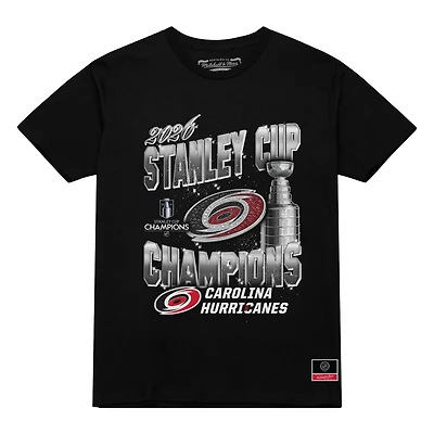 Men's Mitchell & Ness Black Carolina Hurricanes 2026 Stanley Cup Champions T-Shirt