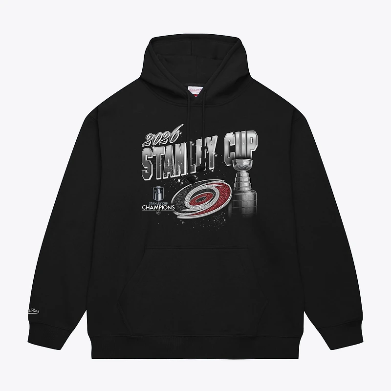Men's Mitchell & Ness  Black Carolina Hurricanes 2026 Stanley Cup Champions Trophy Hoodie