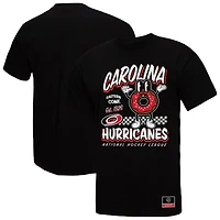 T-shirt noir pour homme Mitchell & Ness avec logo local des Hurricanes de la Caroline