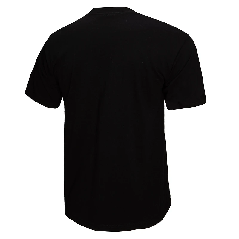 T-shirt noir pour homme Mitchell & Ness avec logo local des Hurricanes de la Caroline