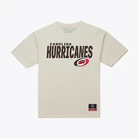T-shirt Mitchell & Ness Core Plus crème pour homme, Carolina Hurricanes