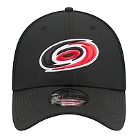 Men's New Era  Black Carolina Hurricanes Logo 39THIRTY Flex Hat